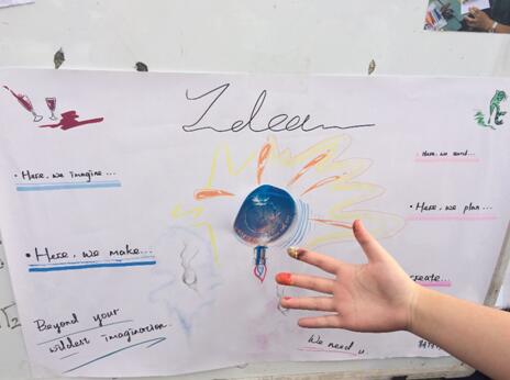 学生节来啦！国高“摊位”前集体艺术创作